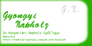 gyongyi napholz business card